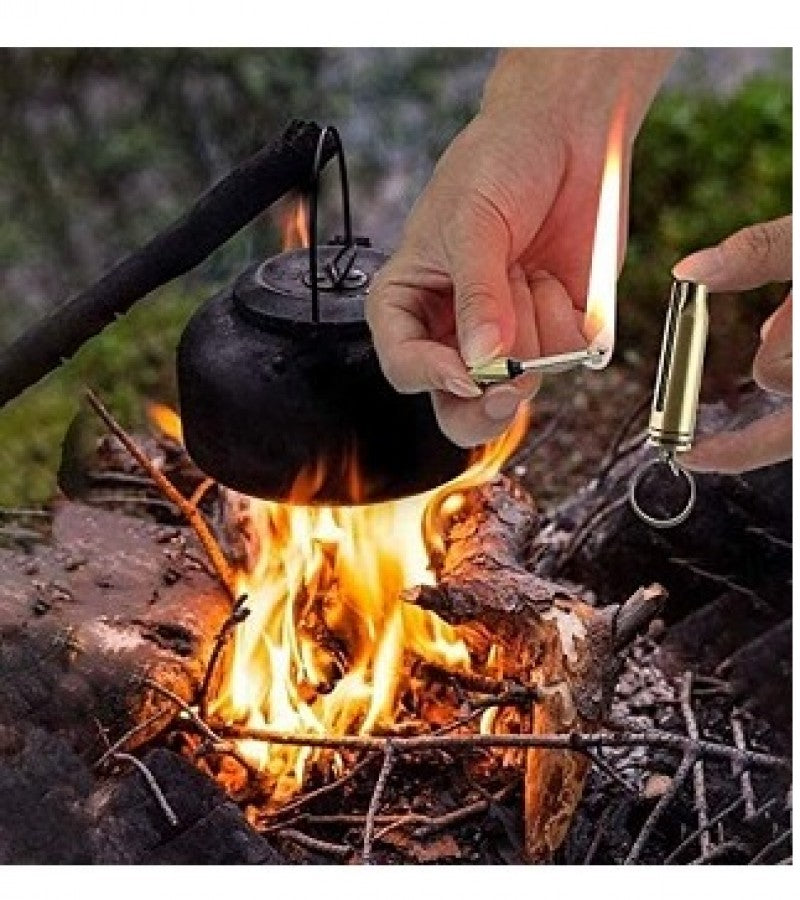 Steel Fire Lighter Keychain Flint